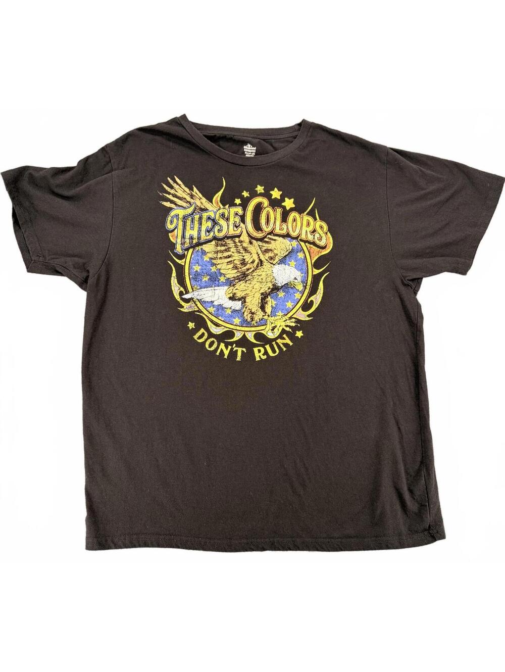 Celebrate!‎ Patriotic Graphic T-Shirt Relaxed Fit XL Cotton Black